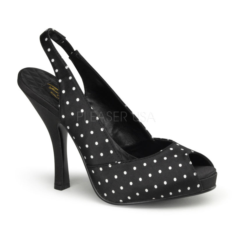 Cutiepie-03 černé sandálky Pleaser na podpatku