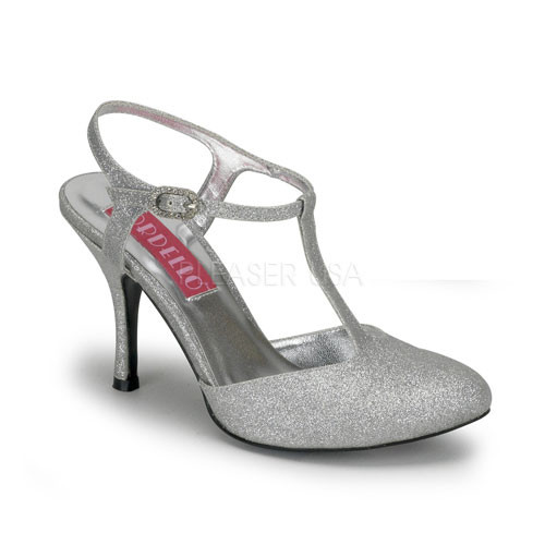 Violette 12G stříbrné sandálky Pleaser